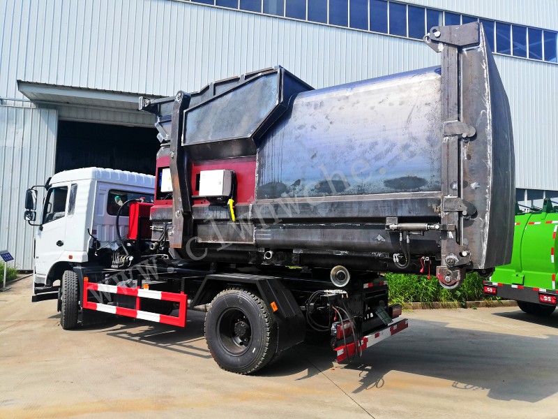 東風D3L勾臂垃圾車報價  10-12噸勾臂垃圾車價格 國六勾臂垃圾車廠家