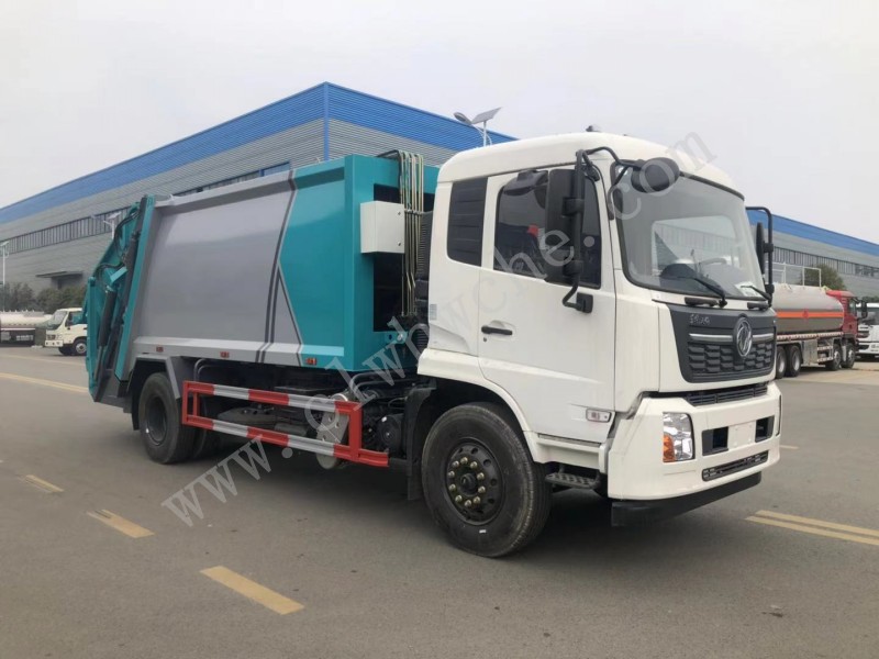 東風天錦14方壓縮式垃圾車 全落地斗現車有優惠  壓縮式垃圾車廠家 