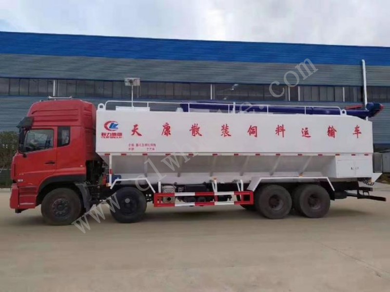 東風(fēng)天龍前四后八40方散裝飼料運(yùn)輸車 價格  報(bào)價 廠家 