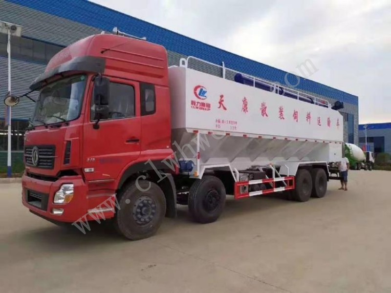 東風(fēng)天龍前四后八40方散裝飼料運(yùn)輸車 價格  報(bào)價 廠家 
