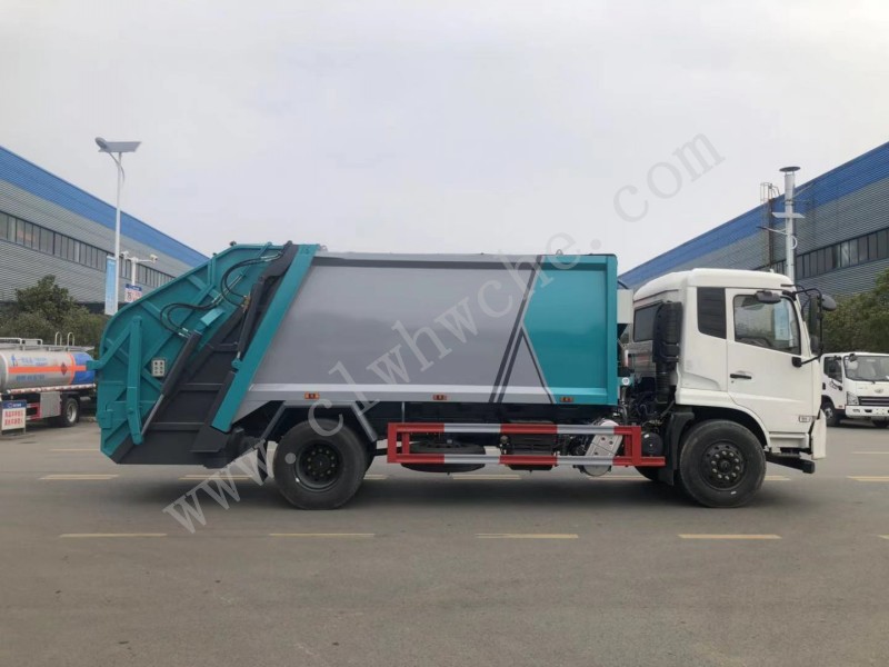 東風天錦14方壓縮式垃圾車 全落地斗現車有優惠  壓縮式垃圾車廠家 
