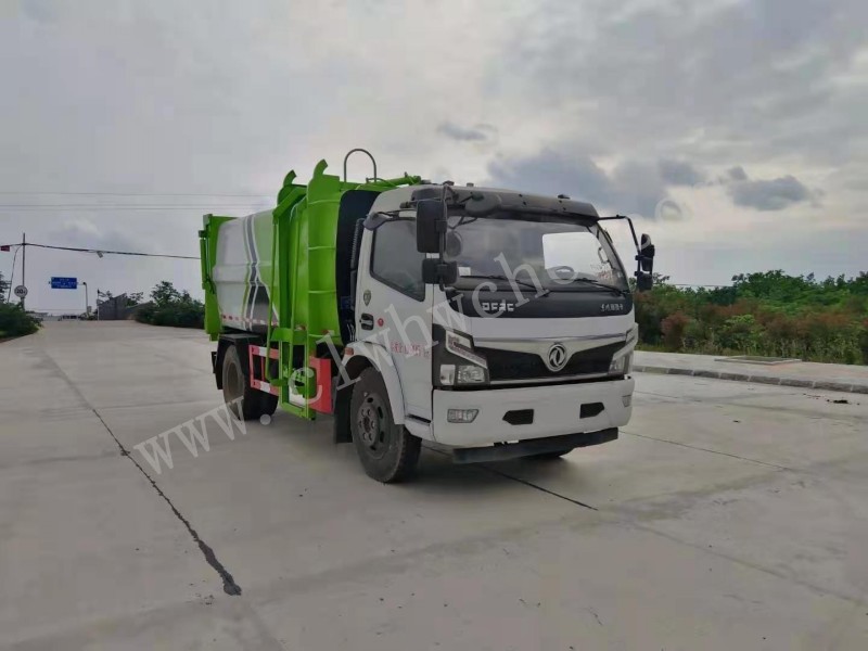 10方掛桶垃圾車(chē)  東風(fēng)大多利卡10方掛桶垃圾車(chē) 國(guó)六掛桶垃圾車(chē)廠家